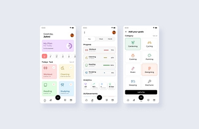 Goal Tracker - App Concept app appdesign branding exploration figma goal goaltracker graphic design mobile appdesign mobileapplication productdesign ui uidesign uiux uxdesign