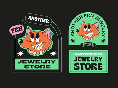 AFJS logo concept 1930 1930s branding cartoon character design fox illustration jewelry logo logotype mark mascot old cartoon old school sign vintage