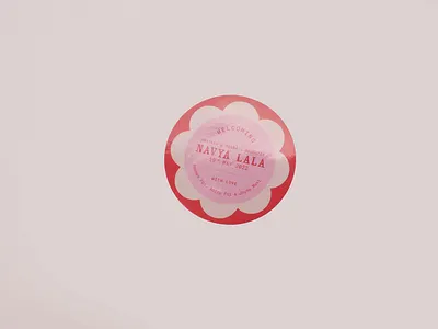 Navya Lala Circle Gloss Paper Welcome Stickers baby announcement circle custom labels custom stickers cute design die cut stickers graphic design packaging design personalised gifts print design signs stationery sticker printing typography welcome stickers