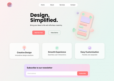 Design, Simplified — Pastel Desktop Onboarding Flow design ui ux