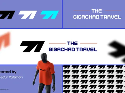 THE GIGACHAD TRAVEL - A Travel Agency brand gu brand guidelines brand identity branding digital agency digital marketing logo logo design minimal travel travel agency