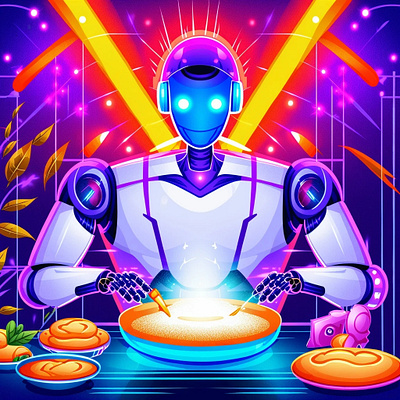 Futuristic Humanoid Robot Illustration ai ai art concept design digital illustration drawing futuristic illustration machine prompting robot technology visual art