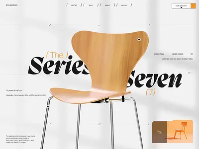 Series Seven // Website 3d animation art blacklead blacklead studio chair configurator decor design e commerce fashion furniture product select shop ui web website