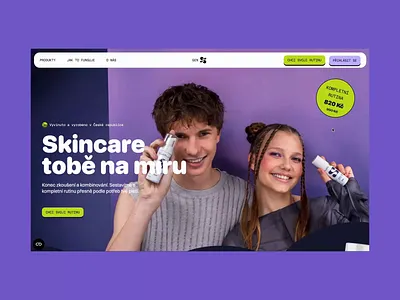 GenS Skincare Homepage colors ecommerce homepage landing playful skincare ui web website