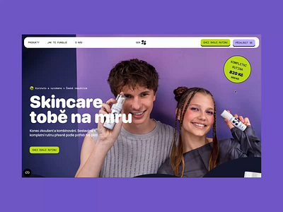 GenS Skincare Homepage colors ecommerce homepage landing playful skincare ui web website