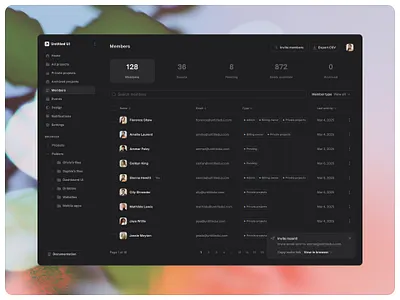 Members — Untitled UI crm customers members product design sidenav table ui design user interface