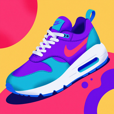 Bold Colors Giant Sneakers Illustration ai ai art concept design digital illustration fashion illustration prompting sneakers visual art