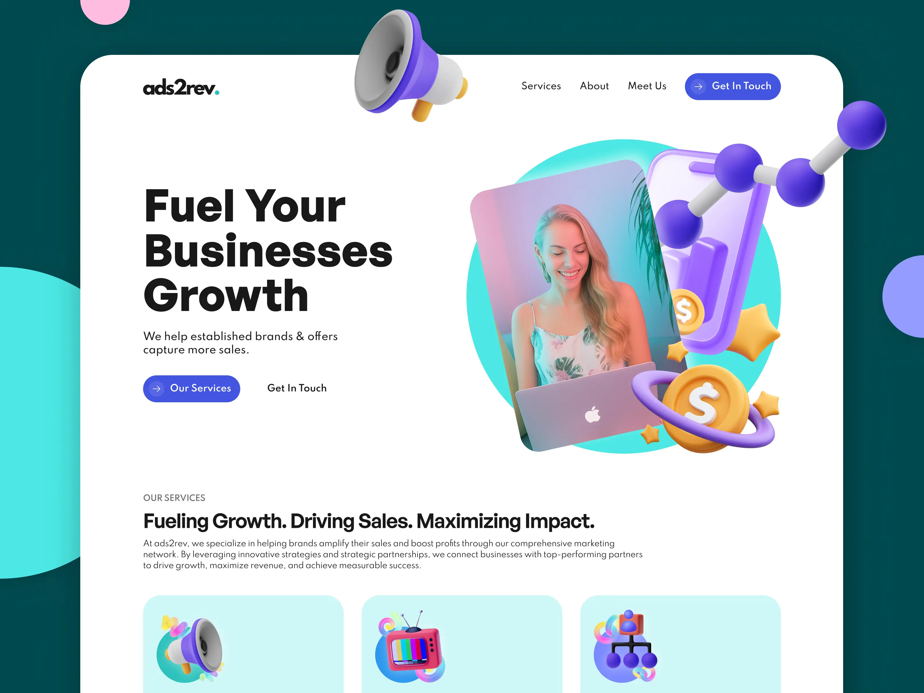 Example of Website Redesign for Affiliate Marketing Agency: Figma + Webflow
