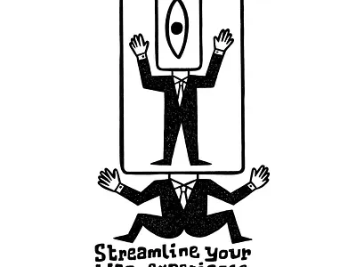 Streamline your life cartoon comic drawing illustration
