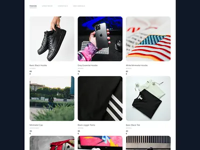 Fashion E-Commerce UI Concept - Minimalist Grid Layout