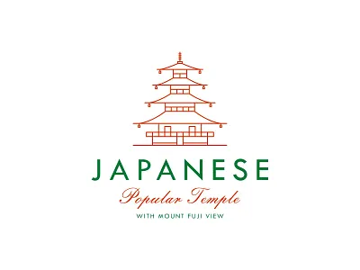 Japanese Temple culture illustration japanese lineart logo temple traditional