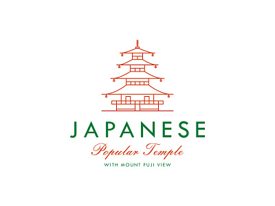 Japanese Temple culture illustration japanese lineart logo temple traditional