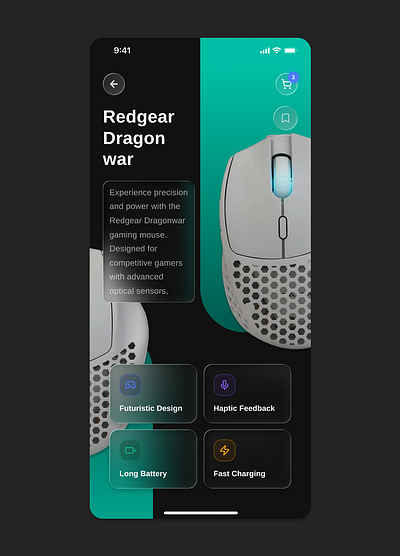 E-commerce App - Product Detail Page (Dark)