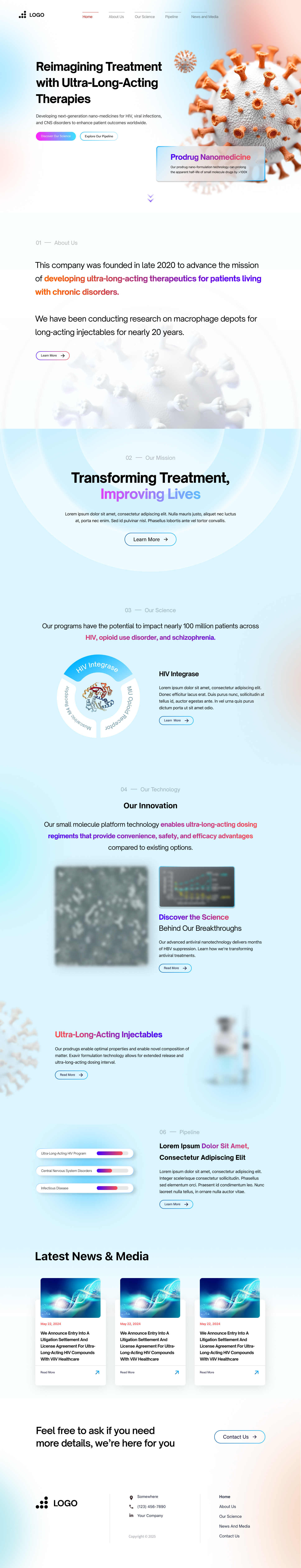 Website UI/UX for Biotech Company - Pixel Anatomy Studio medical website