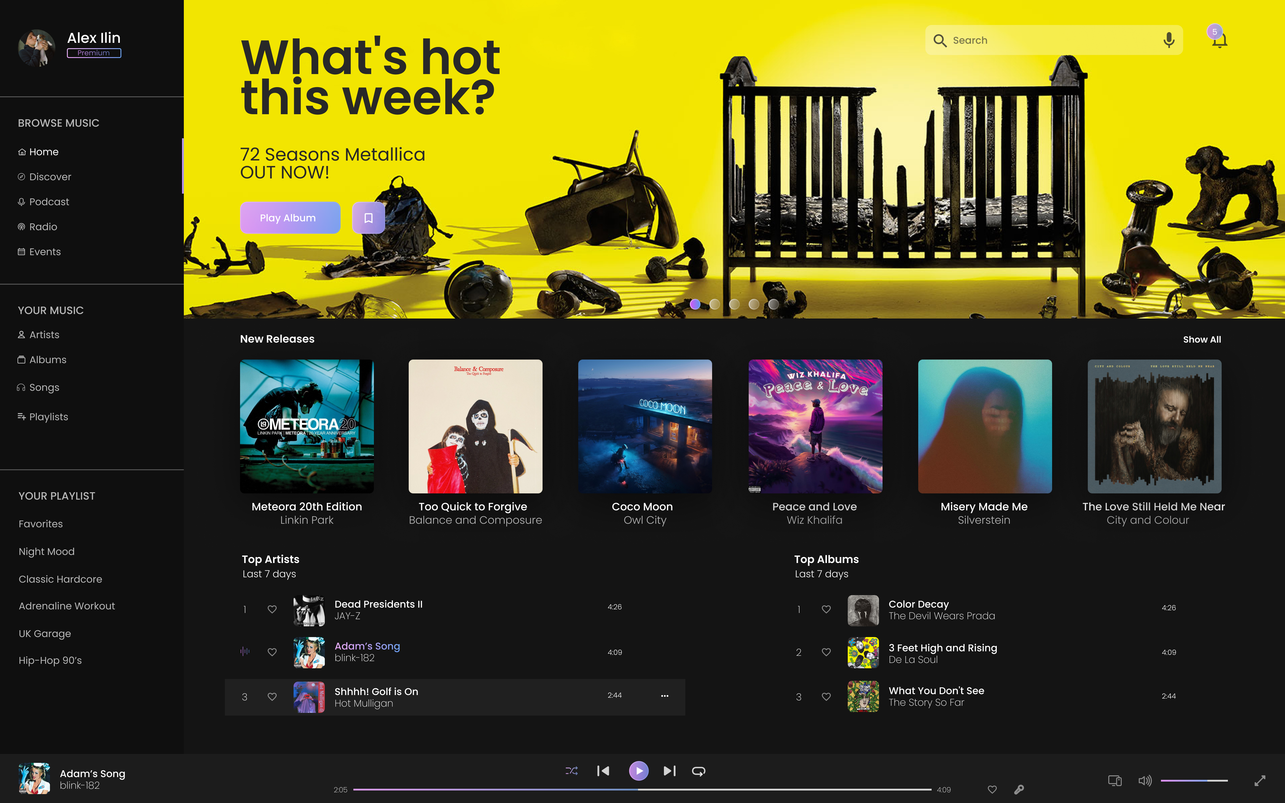Music Player Dashboard dashboard graphic design music dashboard ui ux