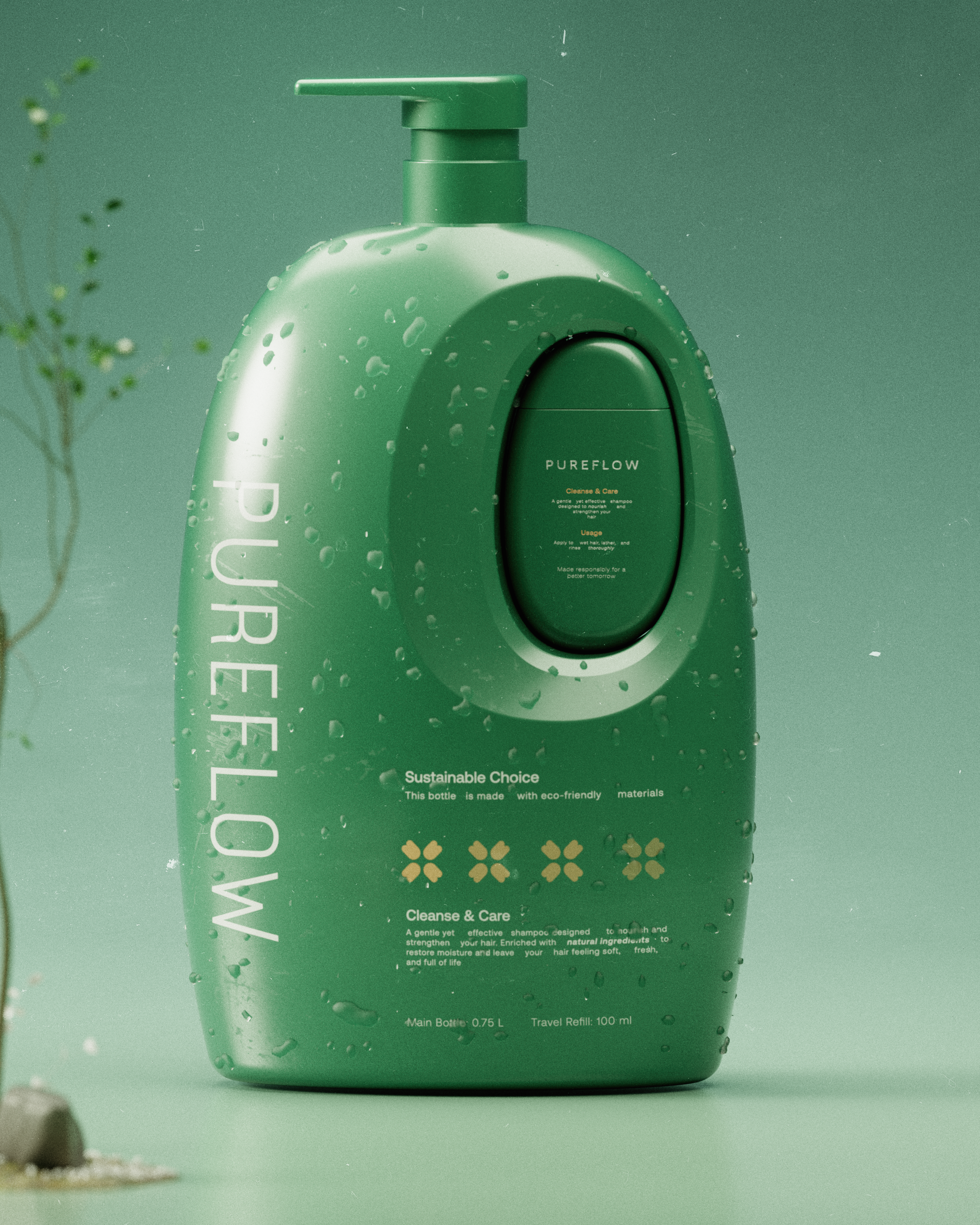 Pureflow 3d art artwork branding cinema4d design