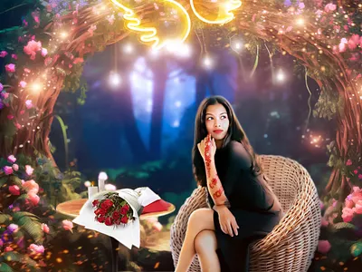 It's ladies' night and the mood is right! graphic design