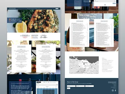 FIN & GRAPE Restaurant Website Redesign redesign ui ux restaurant design ui ux web