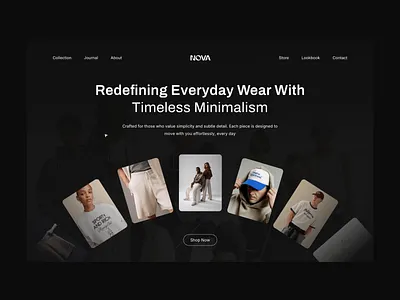 Nova | Fashion Website Animation animation branding casual design fashion fluxa hero home lifestyle shirt ui ux website