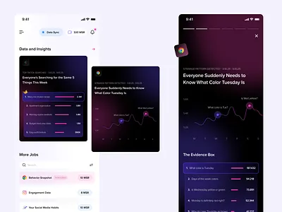 Measure Protocol - Data & Insights app design data data visualization insights mobile app design stories ui ui design ux ux design