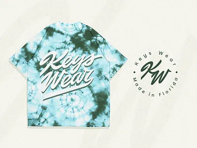 Keys Wear : t-shirt authentic branding brushlettering calligraphy custom flow fun graphic design hippie identity lettering logo ocean relaxed script street type unique urban