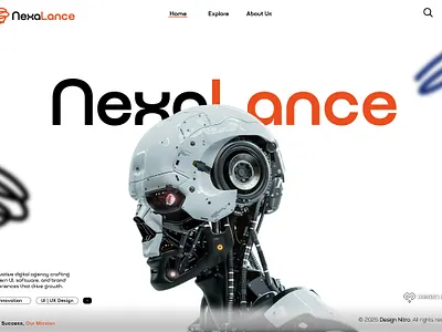 NexaLance - WEB UI Design branding digital marketing logo logo design logo identity ui web design