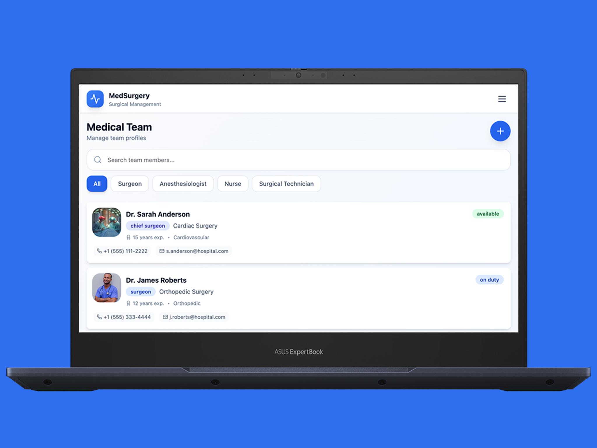 Collaborative Surgery Management Web App figma ui ux webapp