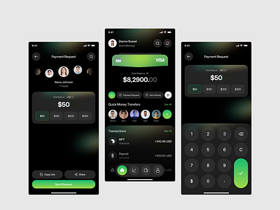 Fintech App Design | Payment & Money Transfer app app design app interface fintech fintech dashboard ios app mobile mobile app mobile app design mobile ui modern app ui payment product design saas product ui design ui ux ui ux design