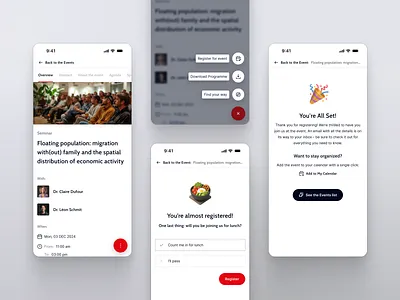 Event Registration App – Seamless Mobile UX Flow calendar integration