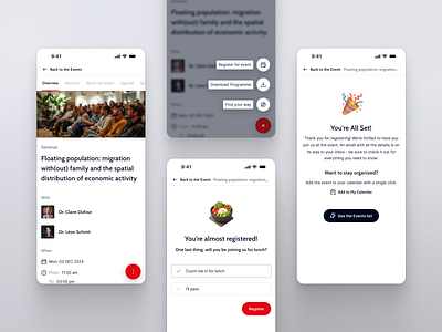 Event Registration App – Seamless Mobile UX Flow calendar integration