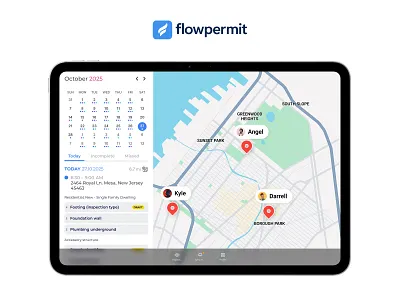 Flowpermit design mobile app design ui ux