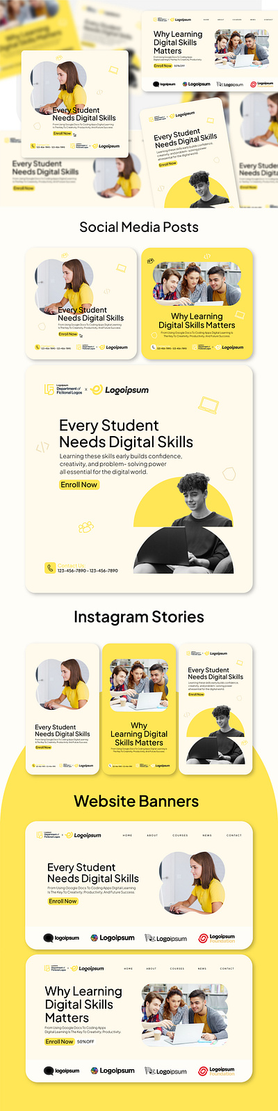 Digital Marketing Skills Social Media Posts Collection digital marketing graphic design media skills social social media