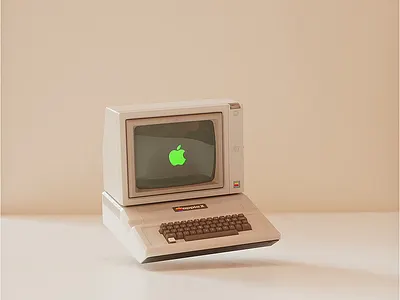 Apple II 3d 3d animation animation apple branding c4d computer logo motion motion design motion graphics retro ui