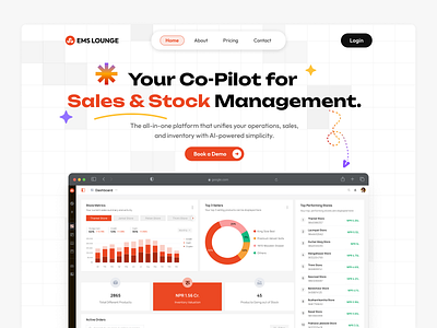 SAAS Website for E-commerce & Offline Store Management clean e commerce minimalistic modern online saas store ui website