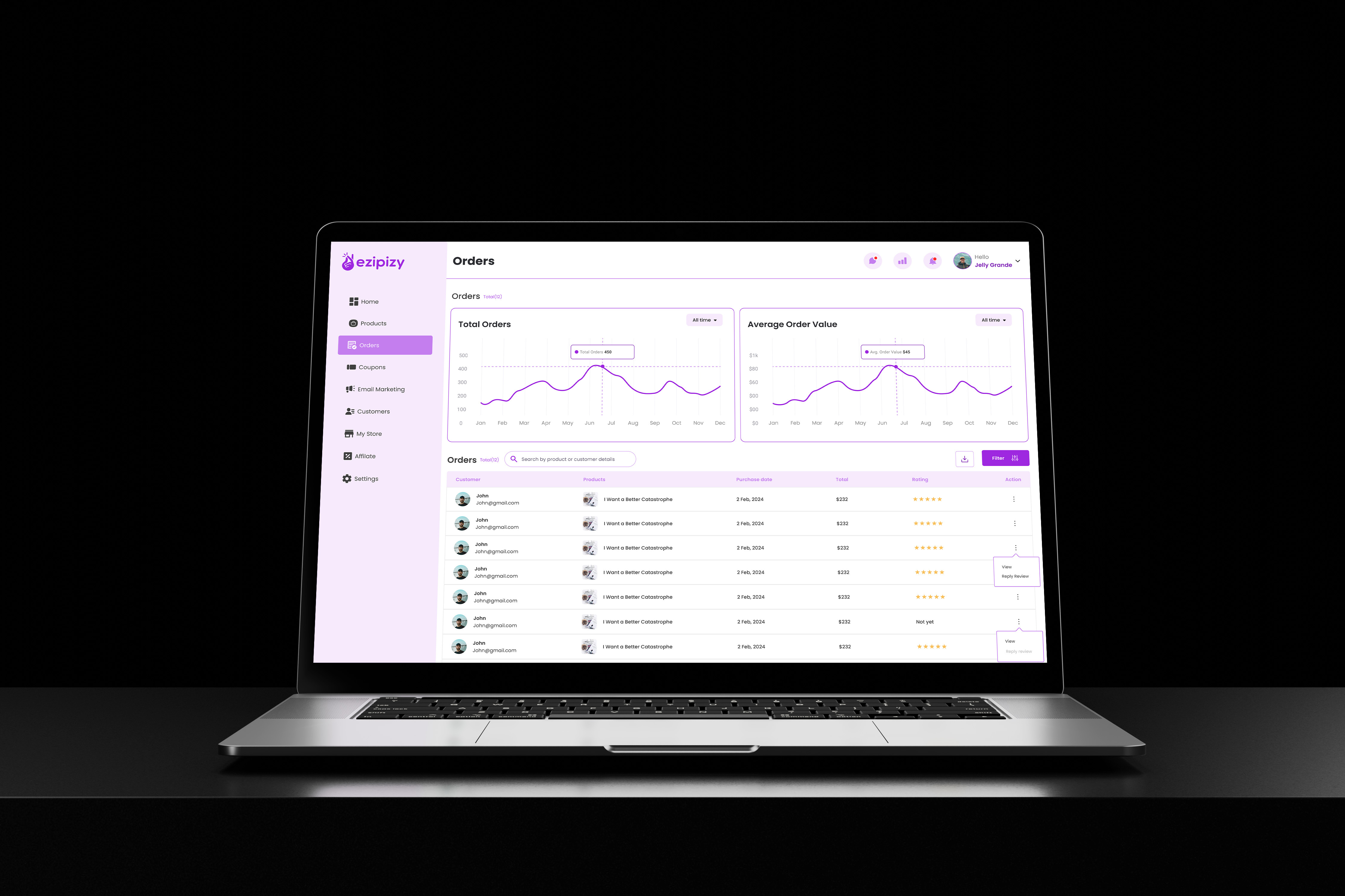 Smooth Store Management – Simplified for You adminpanel cleaninterface cleanui dashboarddesign datavisualization designthinking ecommerceui ezipizyui minimaldesign productdesign storemanagment uidesign uiux uxdesign webappdesign