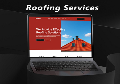 Roofix: Modern Roofing & Construction Website Design call to action clean design commercial roofing constructions contractor website corporate website design website home improvment home services landing page real estate red color pallete responsive design roofing website uiux user interface ux design web design web development website design