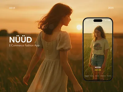 NÜÜD — Fashion E-commerce App UI/UX Design app design clean ui concept design desiign e commerce fashion app mobile ui modern design online store product page prototype shopping app ui ui design user expirience user interface ux ux design