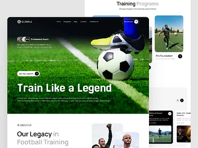 Sports Training Website Landing Page UI choton choton99design design figma football graphic design landing page motivation soccer sportsacademy sportsdesign ui ui landign page uidesign uxdesign web ui webdesign website website design football websiteui