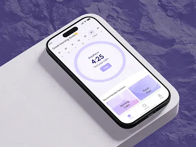 Mobile App Design | Pastel UI Wellness & Breathing IOS Tracker affirmation emotional design figma iosapp lavender palette meditation app medium ux minimal design minimal ui mobile mobile app design mobile ui modern design product design self care app tracker ui uiuxdesign wellness app