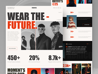 FABRICO. - Fashion Website Design clean clothing design ecommerce fashion graphic design jacket jeans landing page marketplace modern professional shirt shop store style ui web web design website