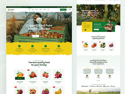 Agritec Organic Shop agriculture business agritech startups agritourism business cattle farm corporate creative eco farm farm products store farming healthy food livestock organic farm organic food organic products store smart agriculture ui