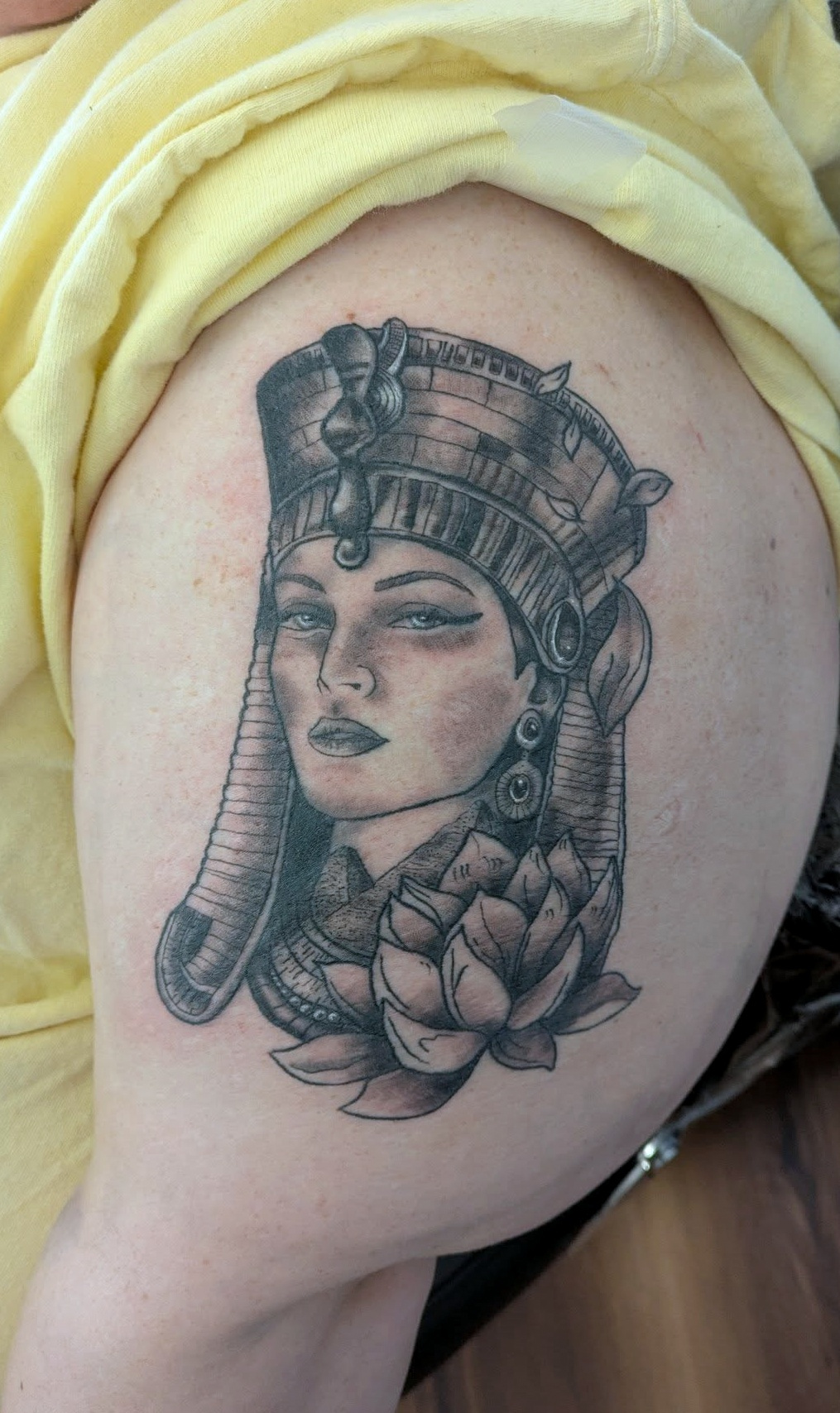 Hatshepsut. blackandgrey egypt egyptian hatshepsut lotus tattoo tattooartist tattoos uktattoo wirraltattoo