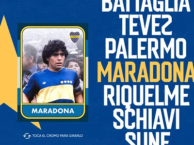 Boca - Interactive experience (slides) boca football football card interactive maradona prototype ui