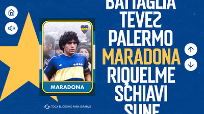 Boca - Interactive experience (slides) boca football football card interactive maradona prototype ui