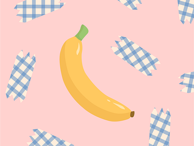 Banana at the Museum aesthetic commercialuse cute flatdesign flatillustration fun graphic design illustration modern pastel color vector