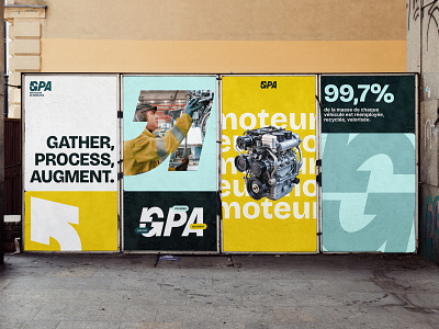 GPA - Brand Identity arrow automobile brand branding car ecology human icons logo recycling tags typography vector