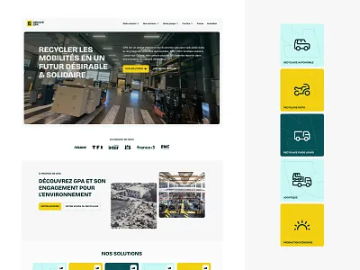 GPA - Website automobile brand car car wrecker ecology icons recycling ui website