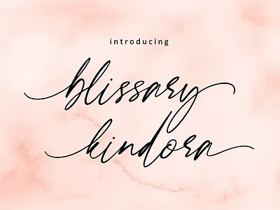 blissary kindora handwritten font blissary branding font graphic design kindora script stylish