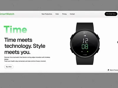 Landing Page Responsive - Smart Watch framer landing page responsive smart watch ui ui ux ux