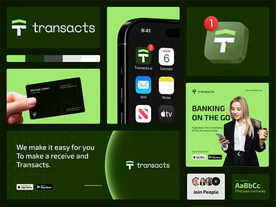 Transacts AI Fintech Brand Identity Design app bahauddin banking app brand brand identity branding design financial logo fintech branding fintech logo graphic design logo design minimal logo mobile app design modern logo tech branding transacts ai visual identity web webray studio